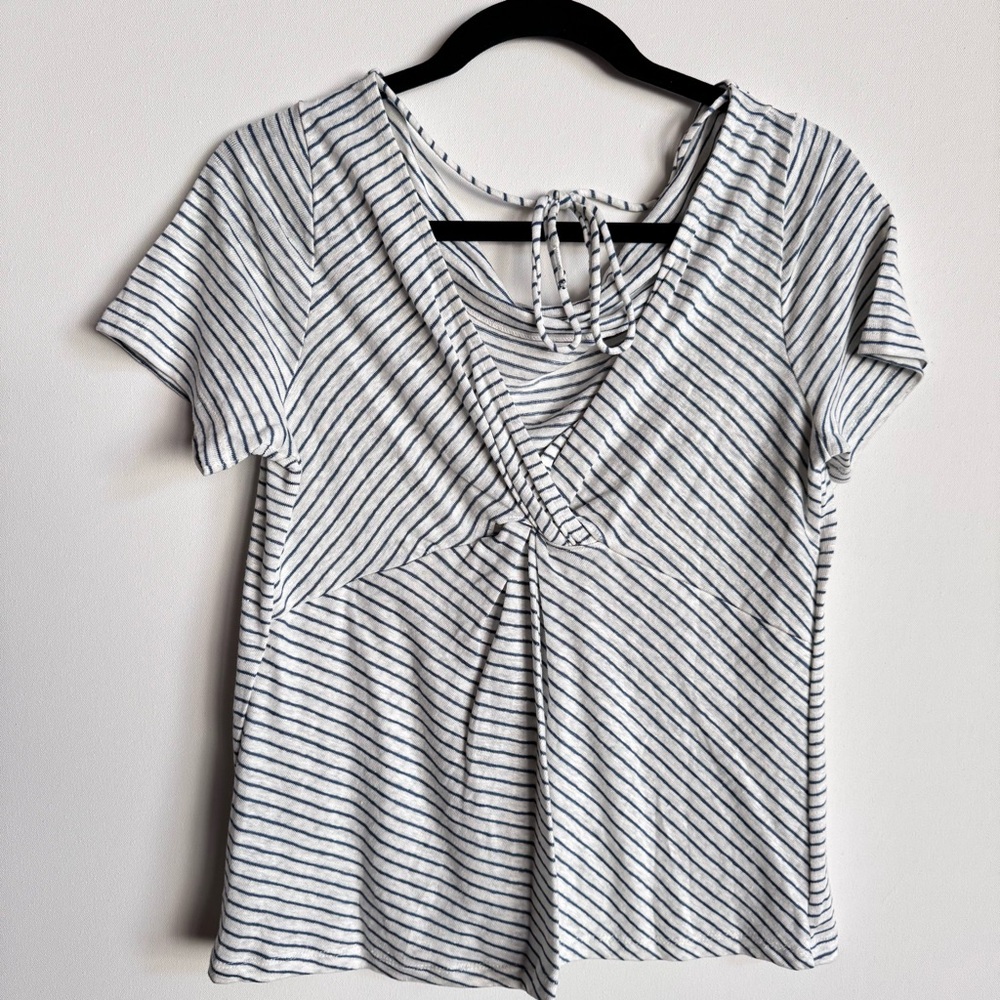 Anthropologie Blue and White Stripe Shirt
